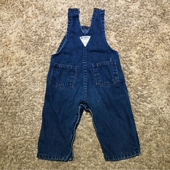Vintage OshKosh B’gosh denim overalls with cherries 6-9 m ss - Picture 6 of 6